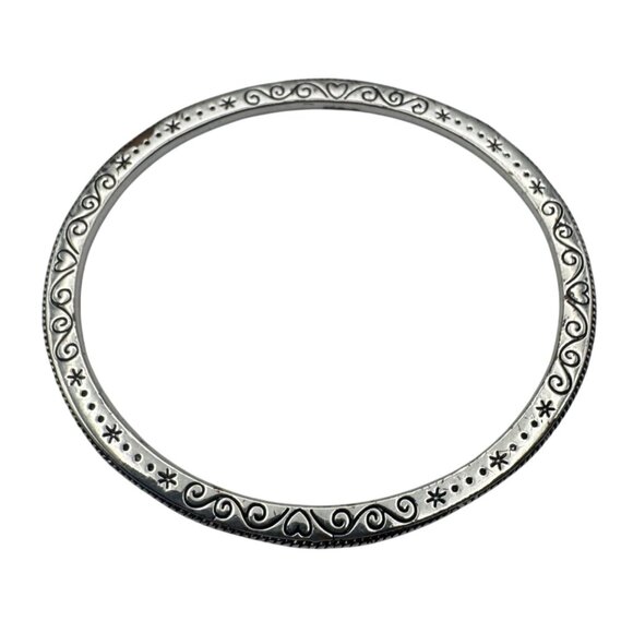 Silver Inspirational Bangle Bracelet Embossed Message Lord Let Me Be A Teacher - Picture 2 of 8